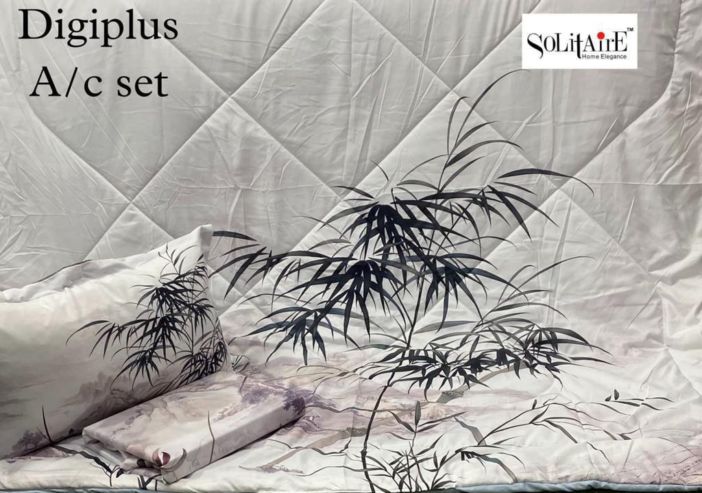 Digiplus Digitally Printed King Size Bedsheet With Reversible AC Comforter