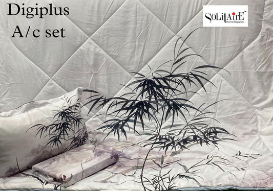 Digiplus Digitally Printed King Size Bedsheet With Reversible AC Comforter