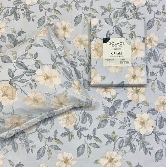 SOLACE PRINT JAQUARD King Size Jointless Bedsheet