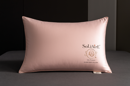 ✨ Silk Protein Super Soft Pillow Pair (2 Pc) | 100% Organic | Vegan, Hypoallergenic & Skin-Friendly Luxury