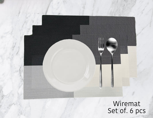 Dining Table Mat (Wire Rectangle)(Reversible) (Set of 6)