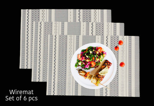 Dining Table Mat (Wire Rectangle)(Reversible) (Set of 6)