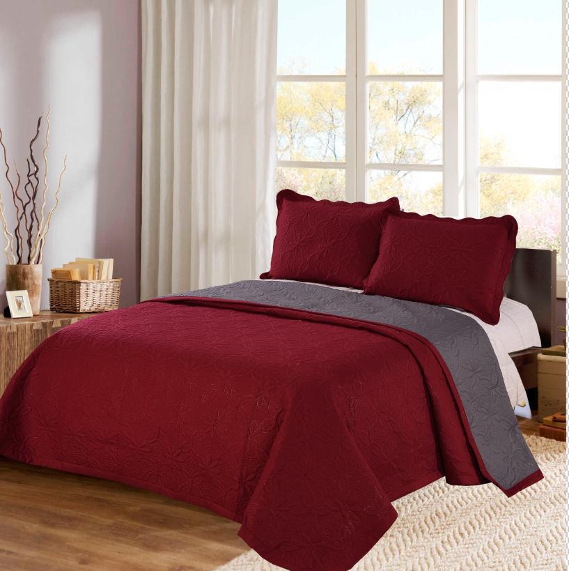 STUDIO SERENITY REVERSIBLE QUILTED BEDCOVER – Solitaire Home Elegance