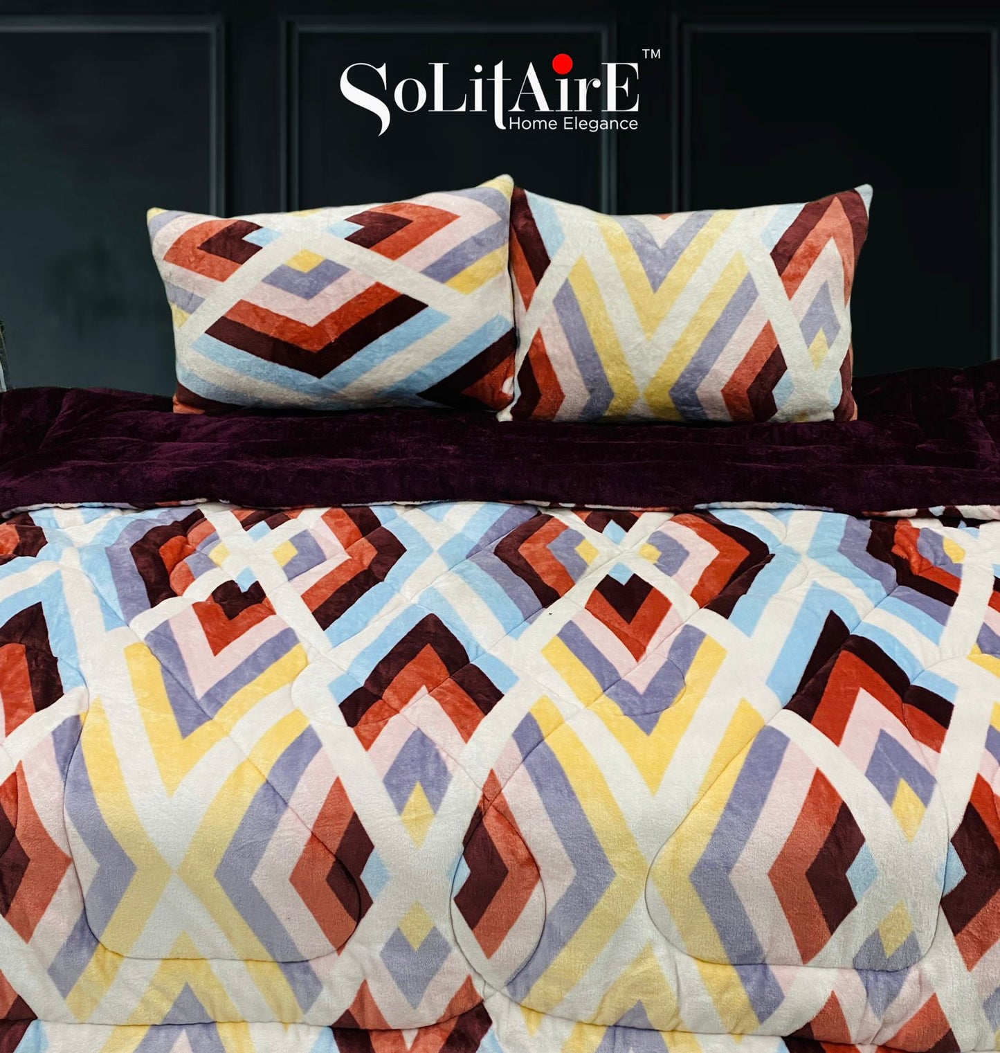 DIGITAL WARM WINTER QUILT 350-GSM (Sherpa & Italian Cashmere) (Bedsheet & Full Set Options Available)