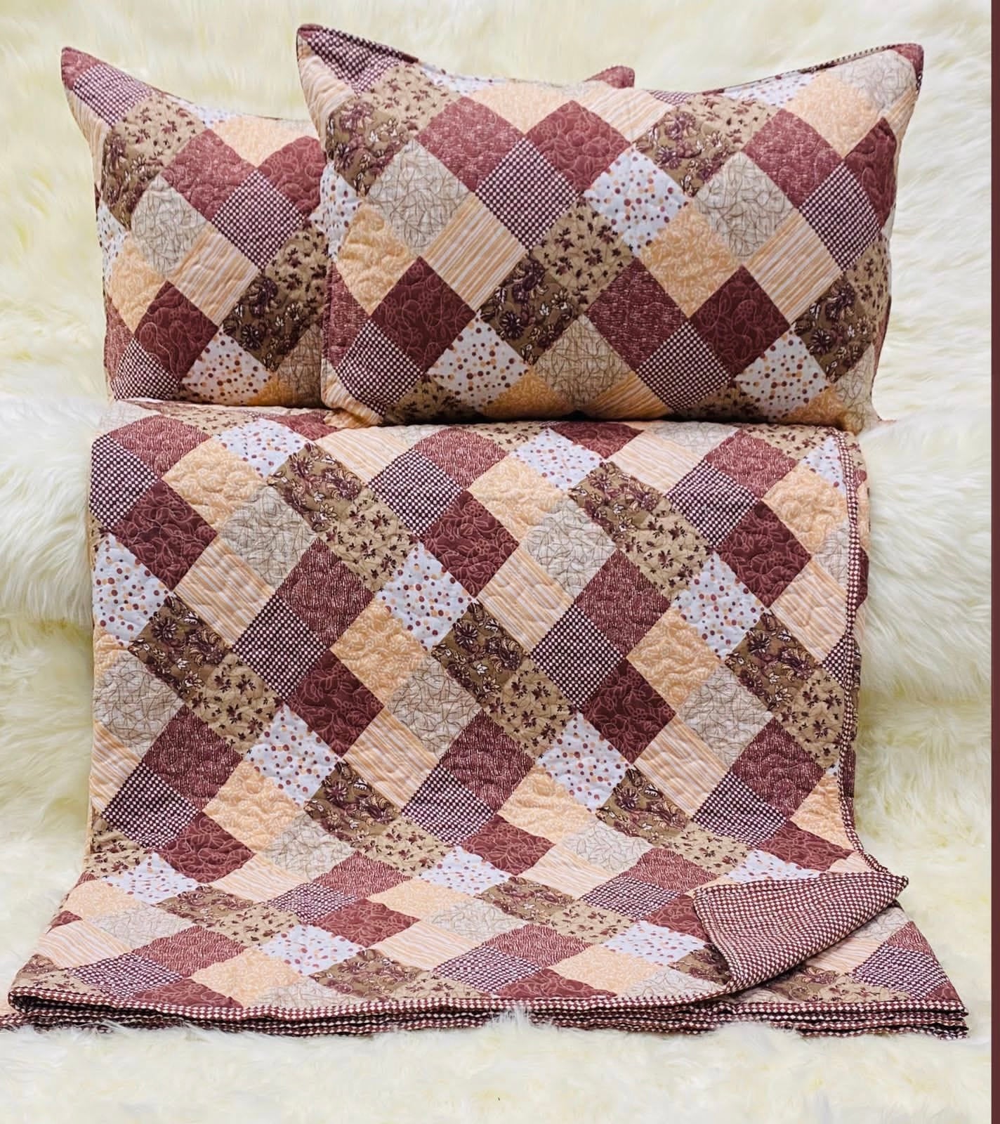 ROMANZ BEDCOVER (Reversible + Quilted)