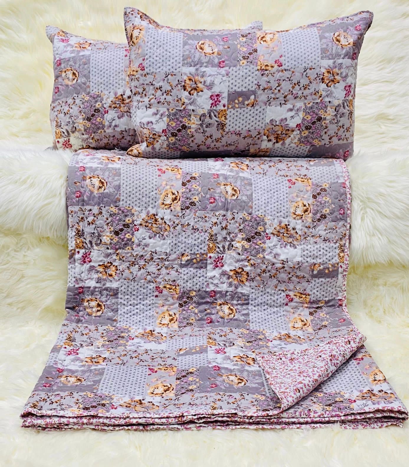 ROMANZ BEDCOVER (Reversible + Quilted)