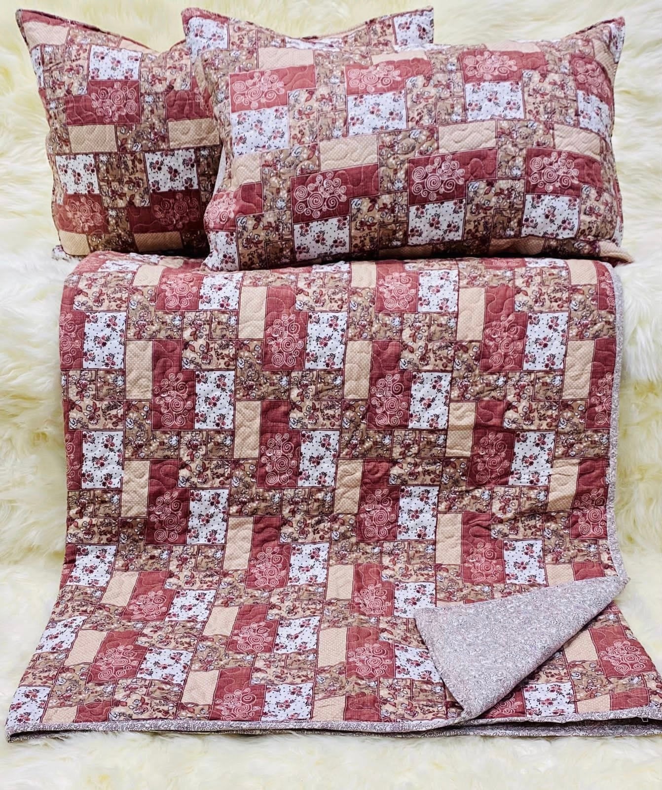 ROMANZ BEDCOVER (Reversible + Quilted)