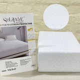 Waterproof Quilted Mattress Protector King Size with Elastic all around (White)