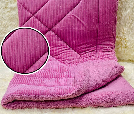 Sherpa Ultra-Warm Winter Quilt 350-GSM (Pink)
