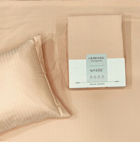 LAVISH JACQUARD BEDSHEET (KING-SIZE, SUPER-SOFT, Colours Available)