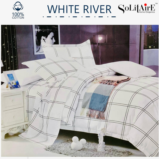 WHITE RIVER KING-SIZE COTTON BEDSHEET