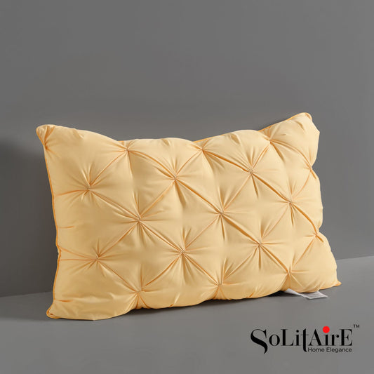 ✨ Solitaire Feathery Super Soft Pillow Pair (2 Pc) | Hypoallergenic Cervical Support | Ultra-Breathable