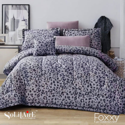 SoLitAirE 4‑Pc Comforter Set – Queen Size Reversible AC Quilt + Bedsheet & Pillow Covers