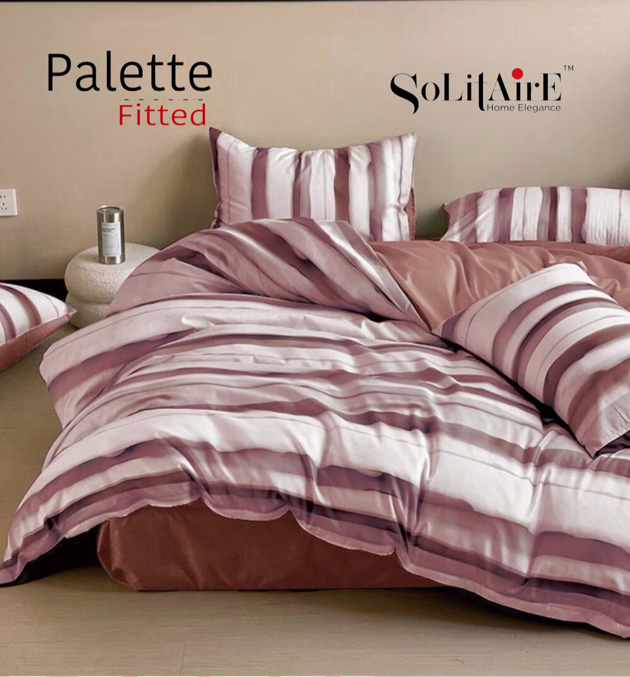 Palette Fitted Reversible Comforter Set Luxury Bedding