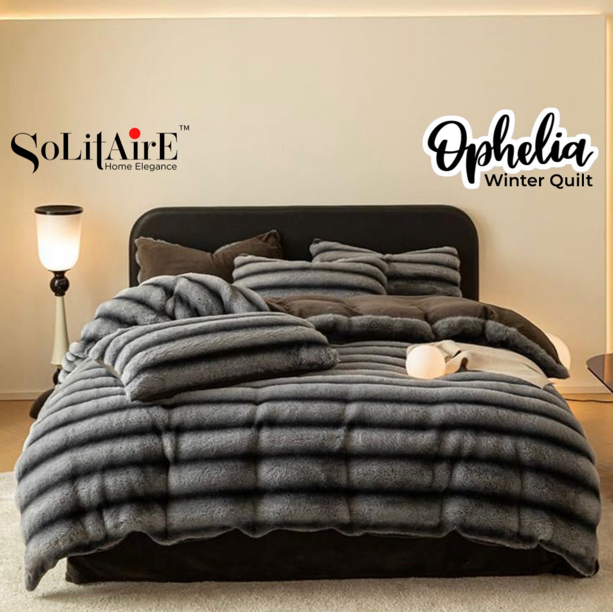 Ophelia Rabbit-Fur Ultra-Warm Winter Quilt Skin-Friendly