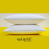 ✨ Solitaire Bliss Cotton Embroidered Pillow Pair – Ultra Soft, Fancy Edges, 100% Cotton (2 Pieces) ✨