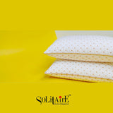 ✨ Solitaire Bliss Cotton Embroidered Pillow Pair – Ultra Soft, Fancy Edges, 100% Cotton (2 Pieces) ✨