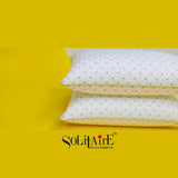 ✨ Solitaire Bliss Cotton Embroidered Pillow Pair – Ultra Soft, Fancy Edges, 100% Cotton (2 Pieces) ✨