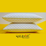 ✨ Solitaire Bliss Cotton Embroidered Pillow Pair – Ultra Soft, Fancy Edges, 100% Cotton (2 Pieces) ✨