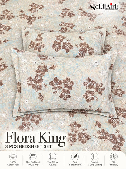 FLORA KING – 3 PCS BEDSHEET SET