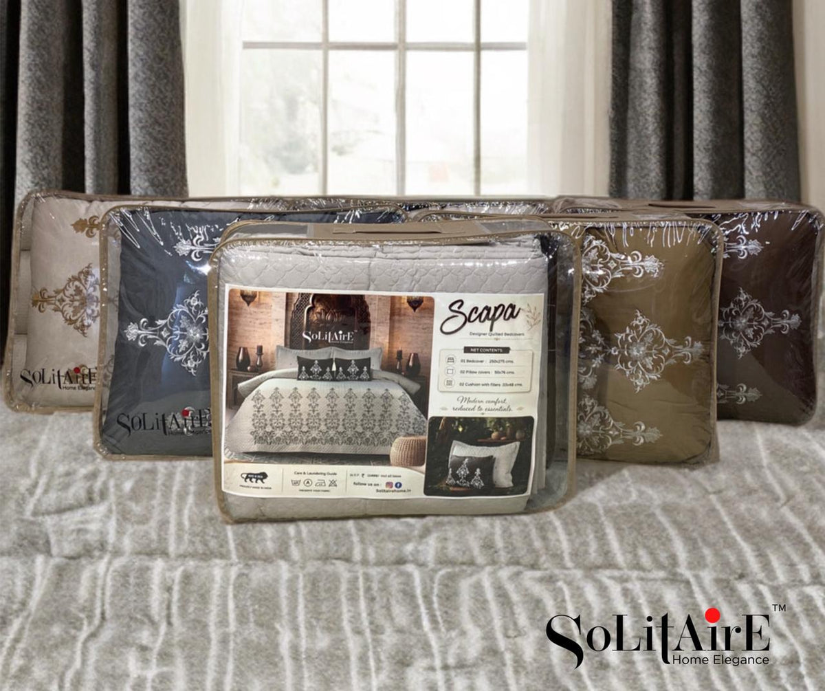 SCAPA – Designer Quilted Bedcover Set Of 5 Pc