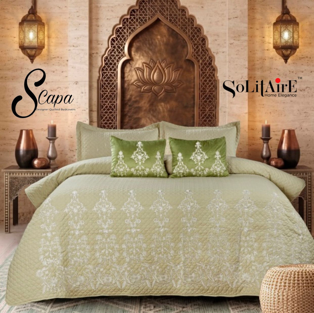 SCAPA – Designer Quilted Bedcover Set Of 5 Pc