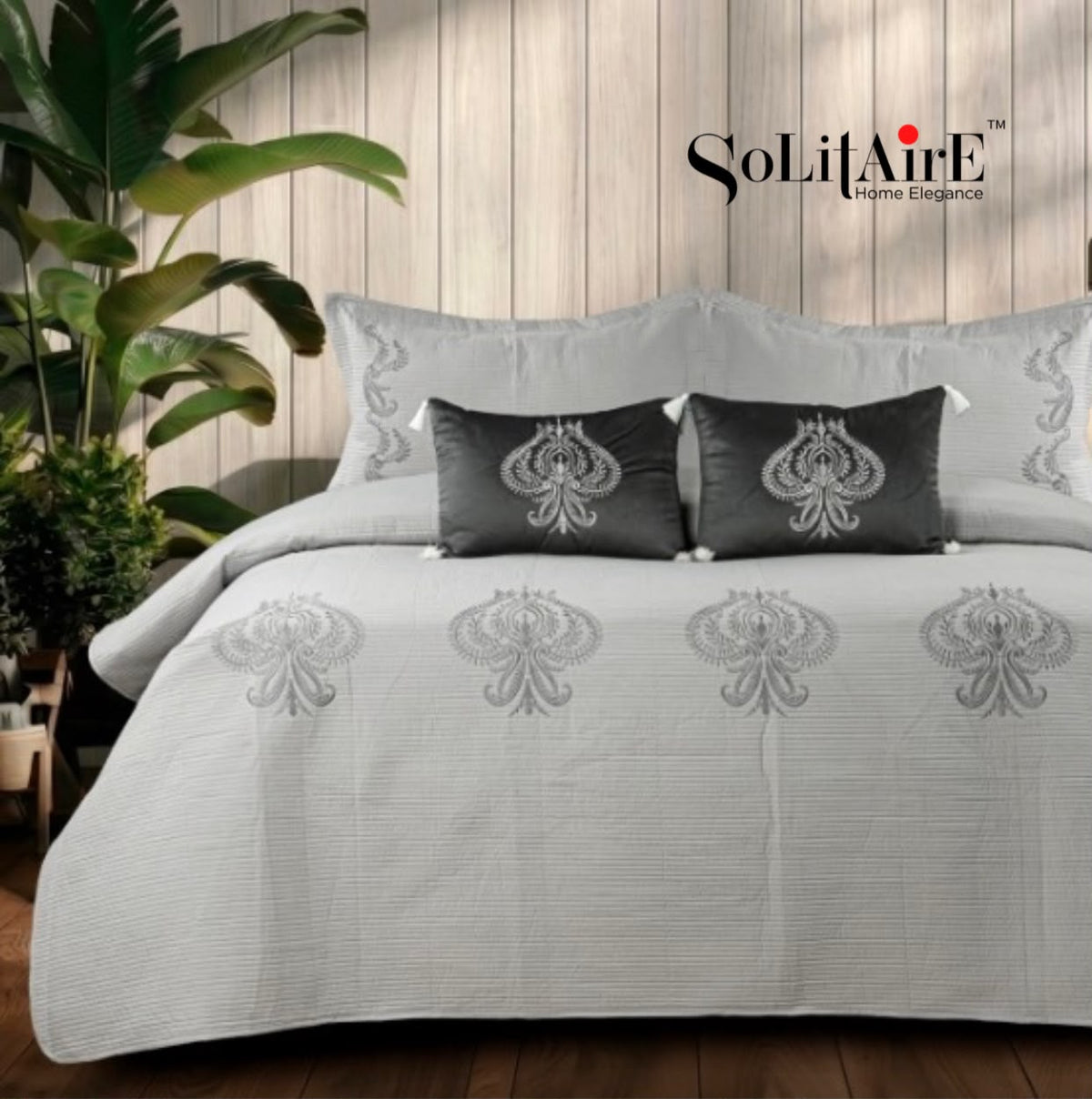 MAJESTIC – Designer Quilted Bedcover Set Of 5 Pc