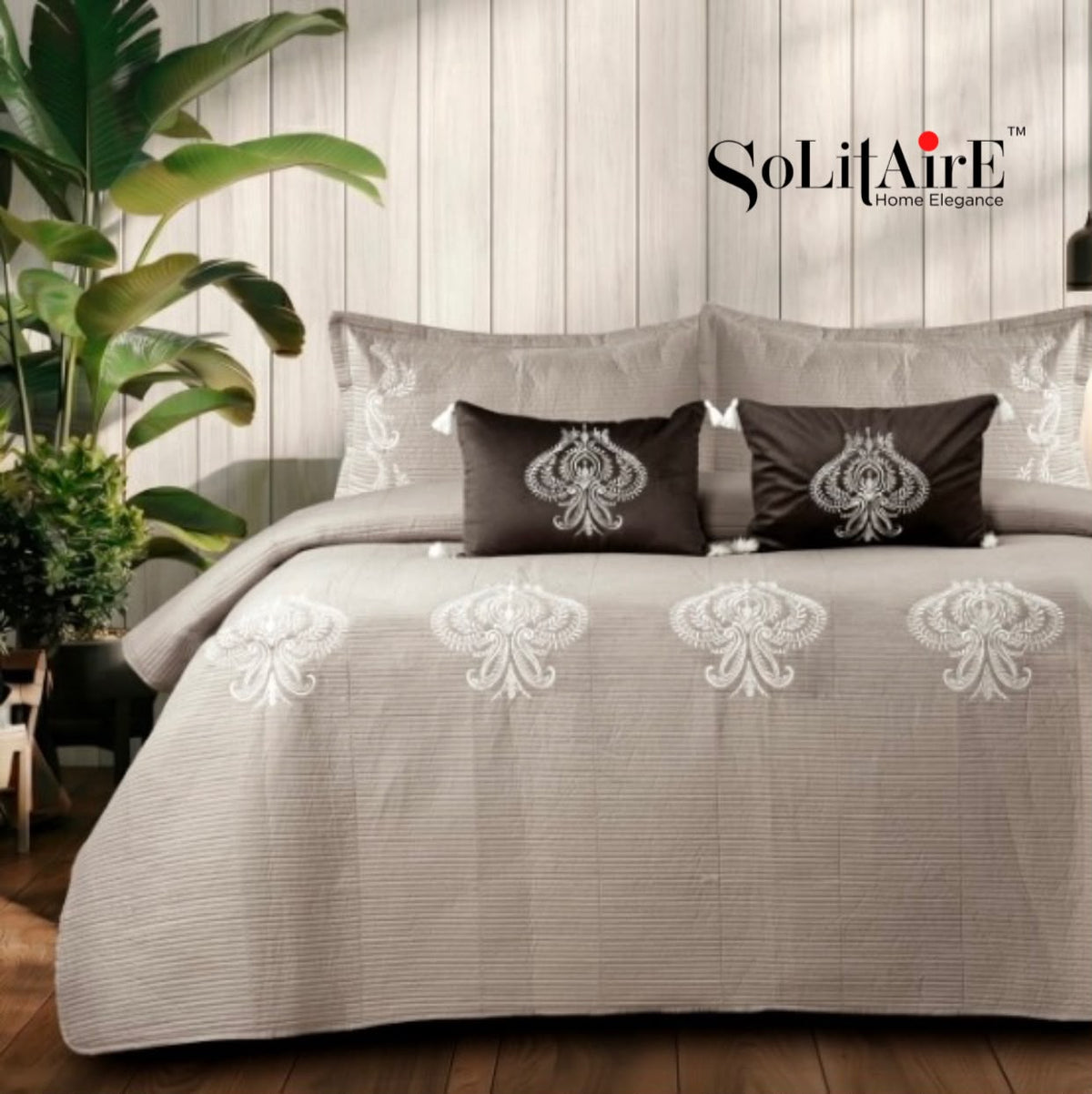 MAJESTIC – Designer Quilted Bedcover Set Of 5 Pc