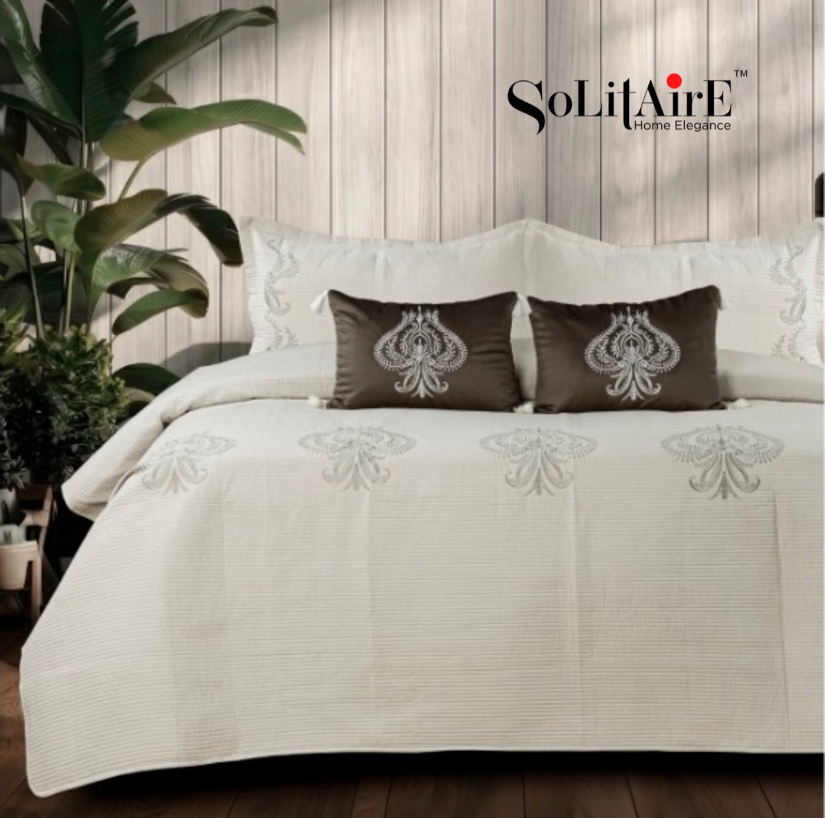 MAJESTIC – Designer Quilted Bedcover Set Of 5 Pc