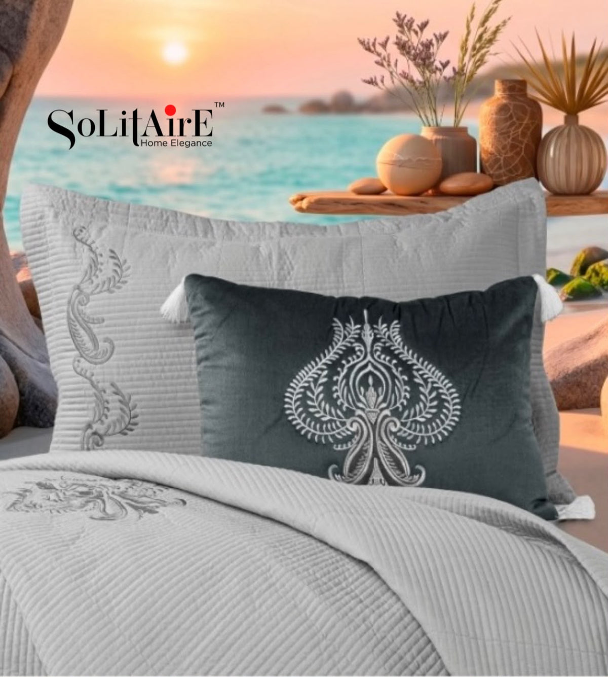 MAJESTIC – Designer Quilted Bedcover Set Of 5 Pc