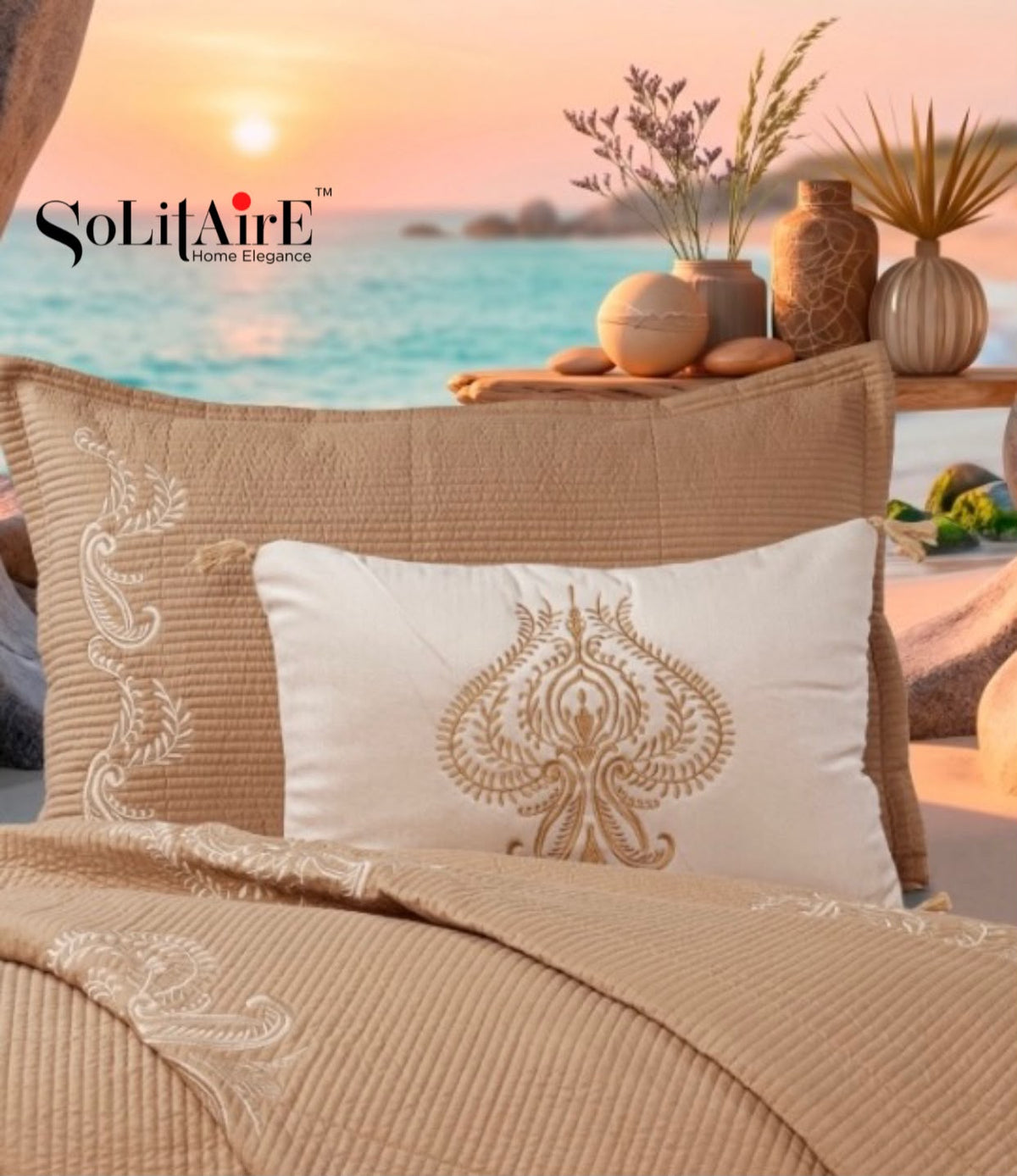 MAJESTIC – Designer Quilted Bedcover Set Of 5 Pc