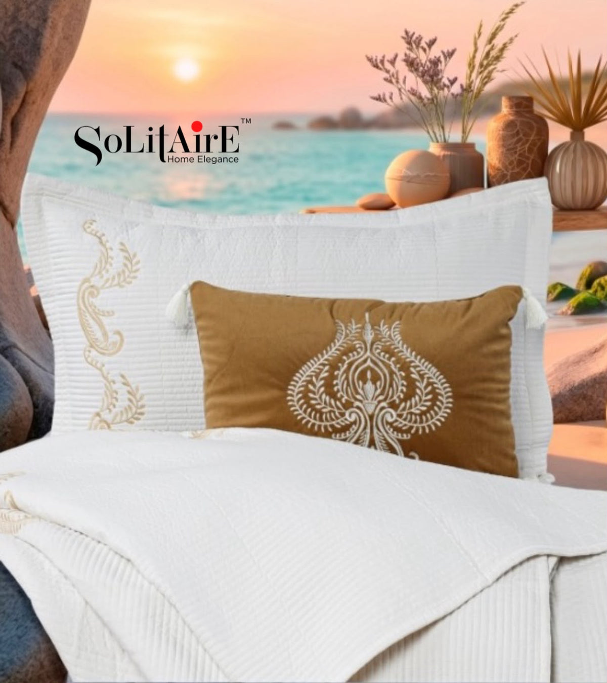 MAJESTIC – Designer Quilted Bedcover Set Of 5 Pc