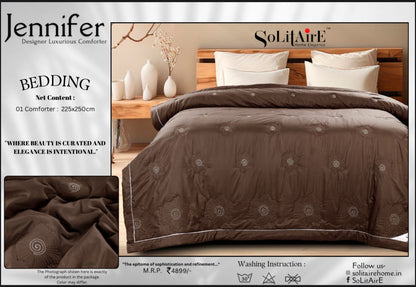 JENNIFER Double bed  and single bed embroidery comforter