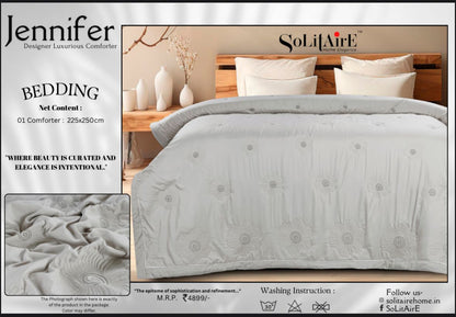 JENNIFER Double bed  and single bed embroidery comforter