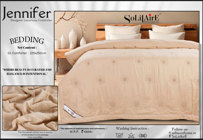 JENNIFER Double bed  and single bed embroidery comforter