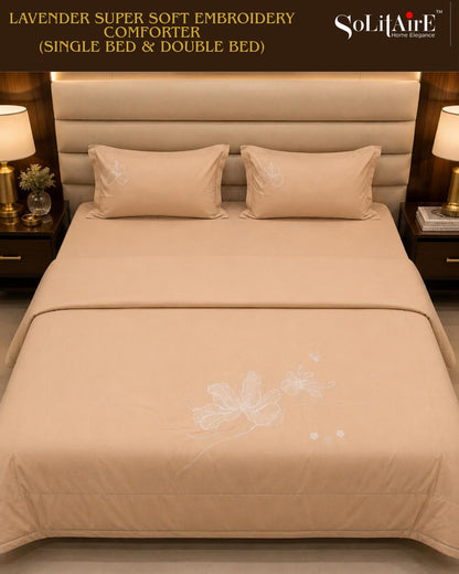LAVENDER EMBROIDERED AC COMFORTER