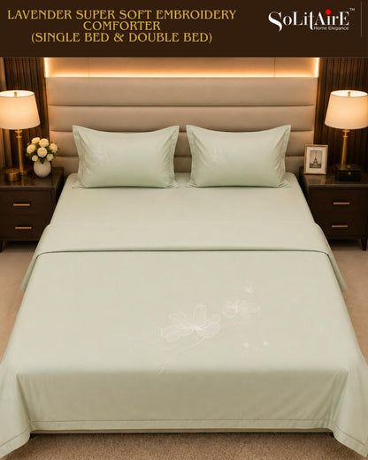 LAVENDER EMBROIDERED AC COMFORTER