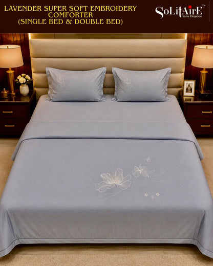 LAVENDER EMBROIDERED AC COMFORTER