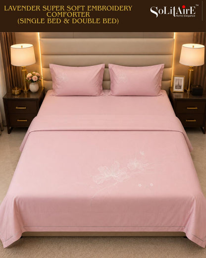 LAVENDER EMBROIDERED AC COMFORTER