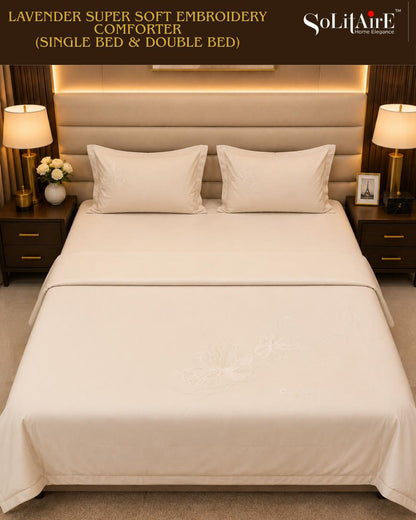 LAVENDER EMBROIDERED AC COMFORTER