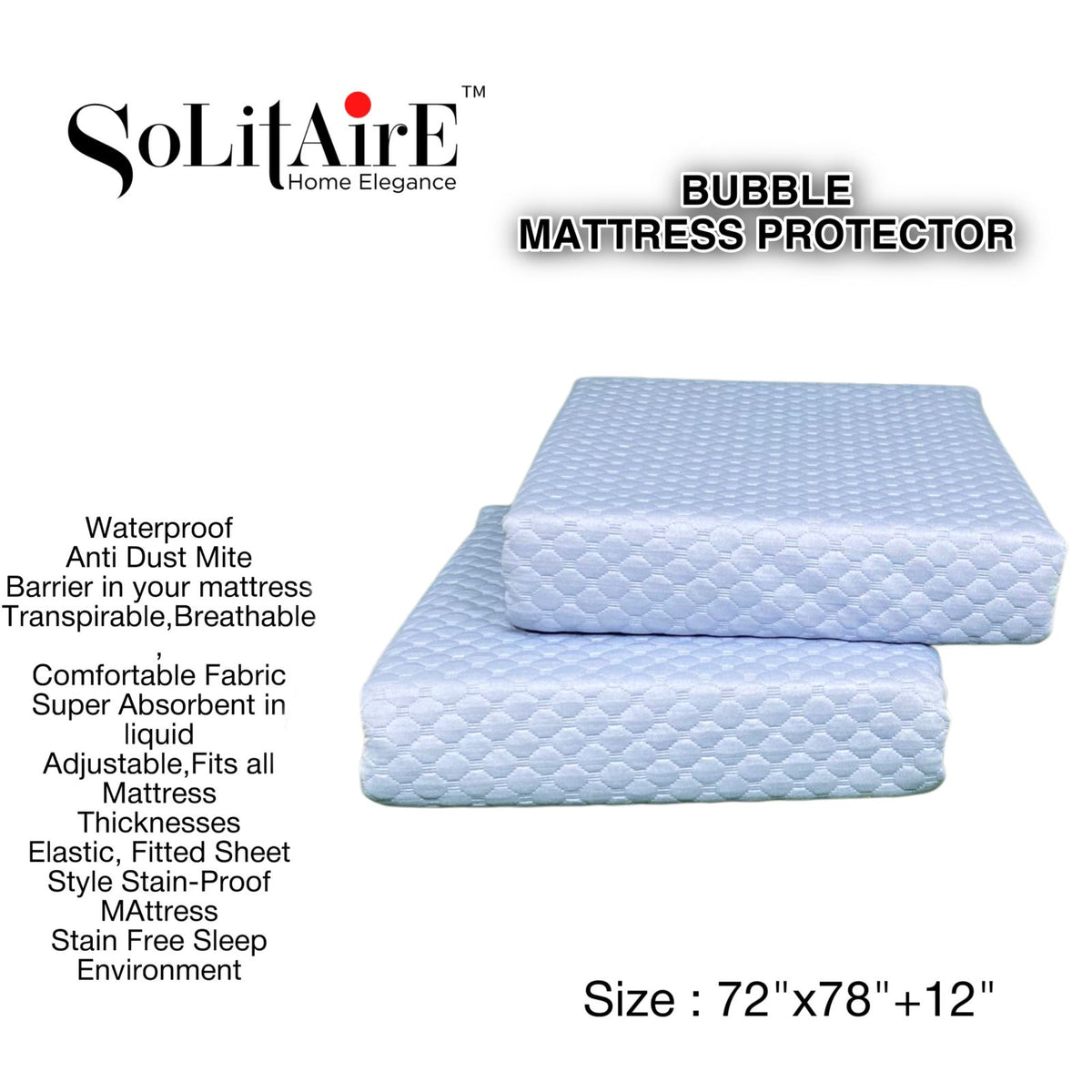 BUBBLE QUILTED MATTRESS PROTECTOR