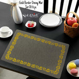 GOLD BORDER DINING TABLE MAT