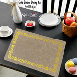GOLD BORDER DINING TABLE MAT