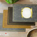 GOLD BORDER DINING TABLE MAT