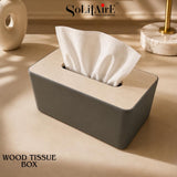WOOD TISSUE BOX