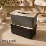 WOOD TISSUE BOX