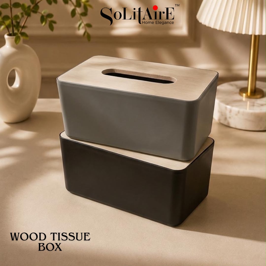 WOOD TISSUE BOX