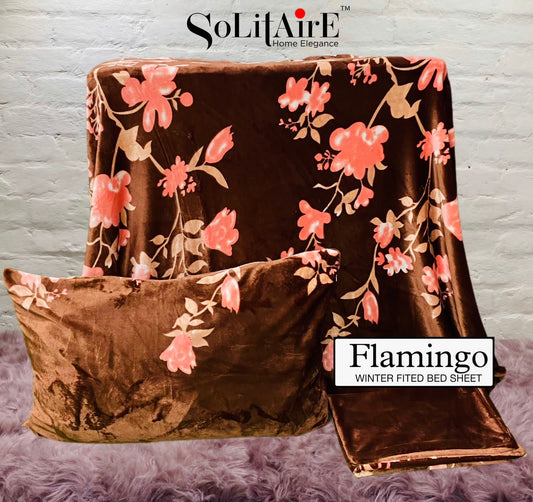 FLAMINGO KING (Fitted Warm Winter Bedsheet)