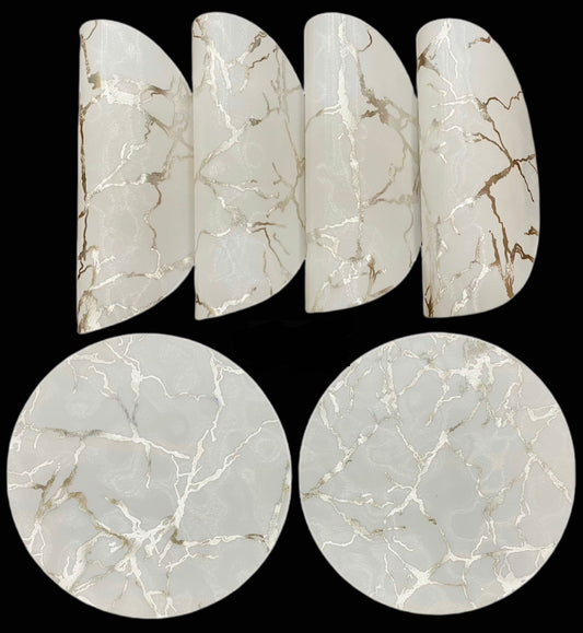 Dining Table Mat (Metallic Glow Round) (Set of 6)