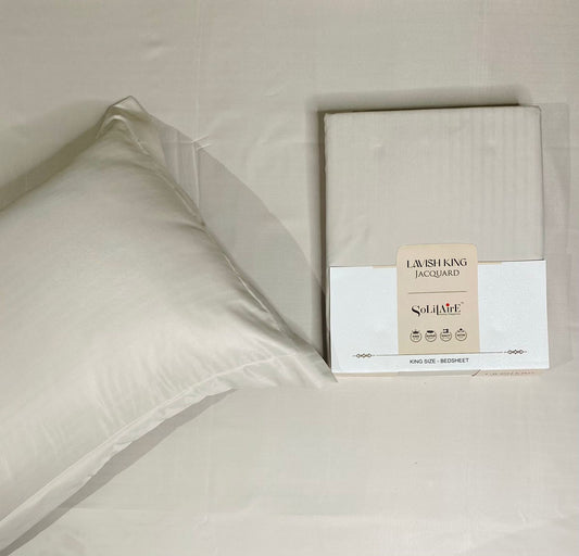 LAVISH JACQUARD BEDSHEET (KING-SIZE, SUPER-SOFT, Colours Available)